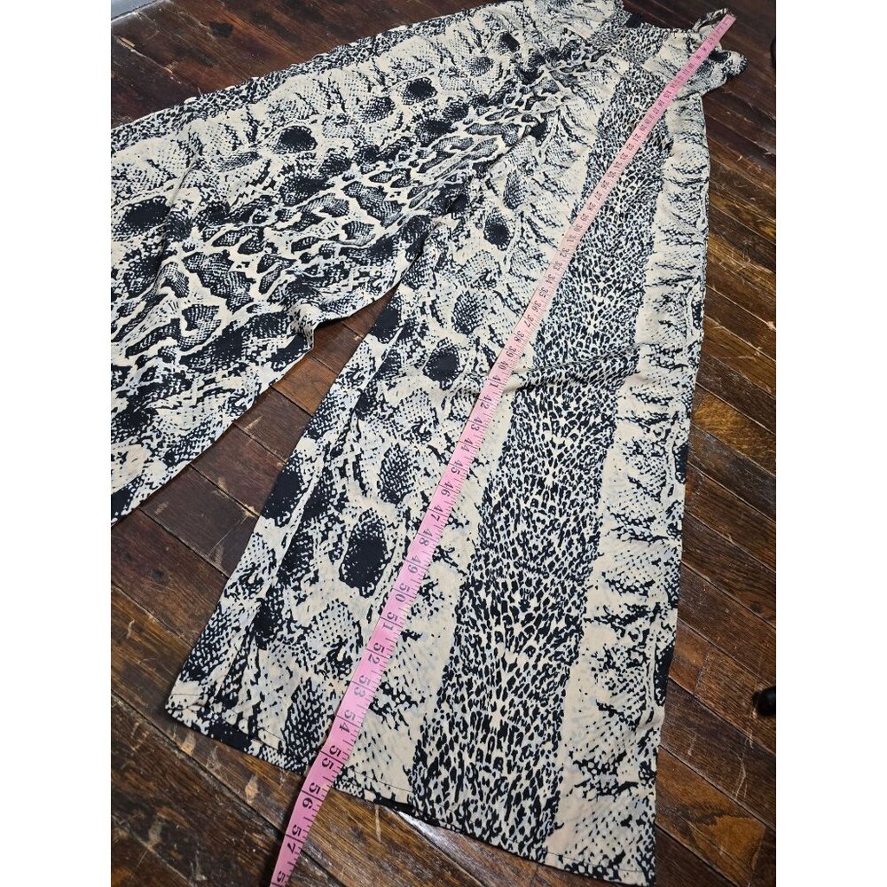 BooHoo Python Snakeskin Print Wideleg Jumpsuit si… - image 7